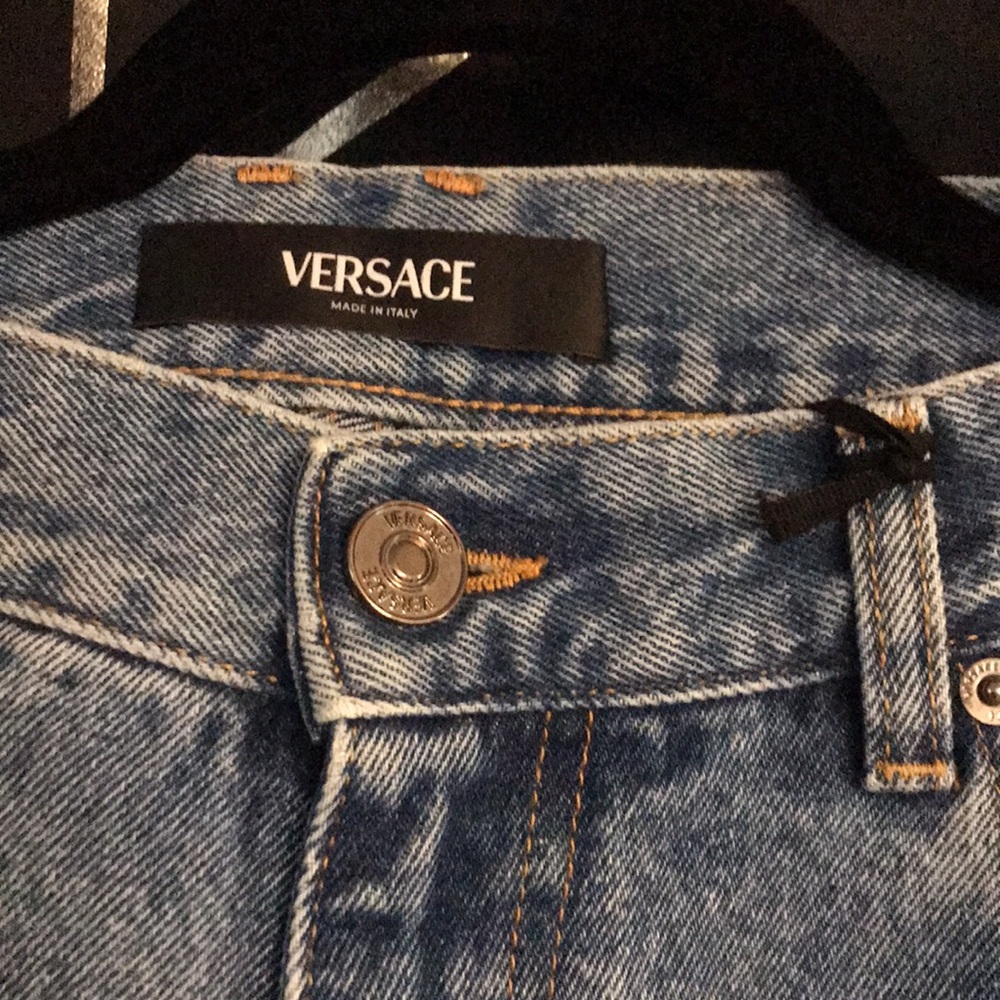 New Authentic Versace “Biggie Medusa” Nonstretch Denim Jeans – Size 34 - Picture 11 of 17
